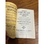 Vintage 1953-54 Fond du Lac Wisconsin Buisness Directory Hardcover Book Ads Wis WI