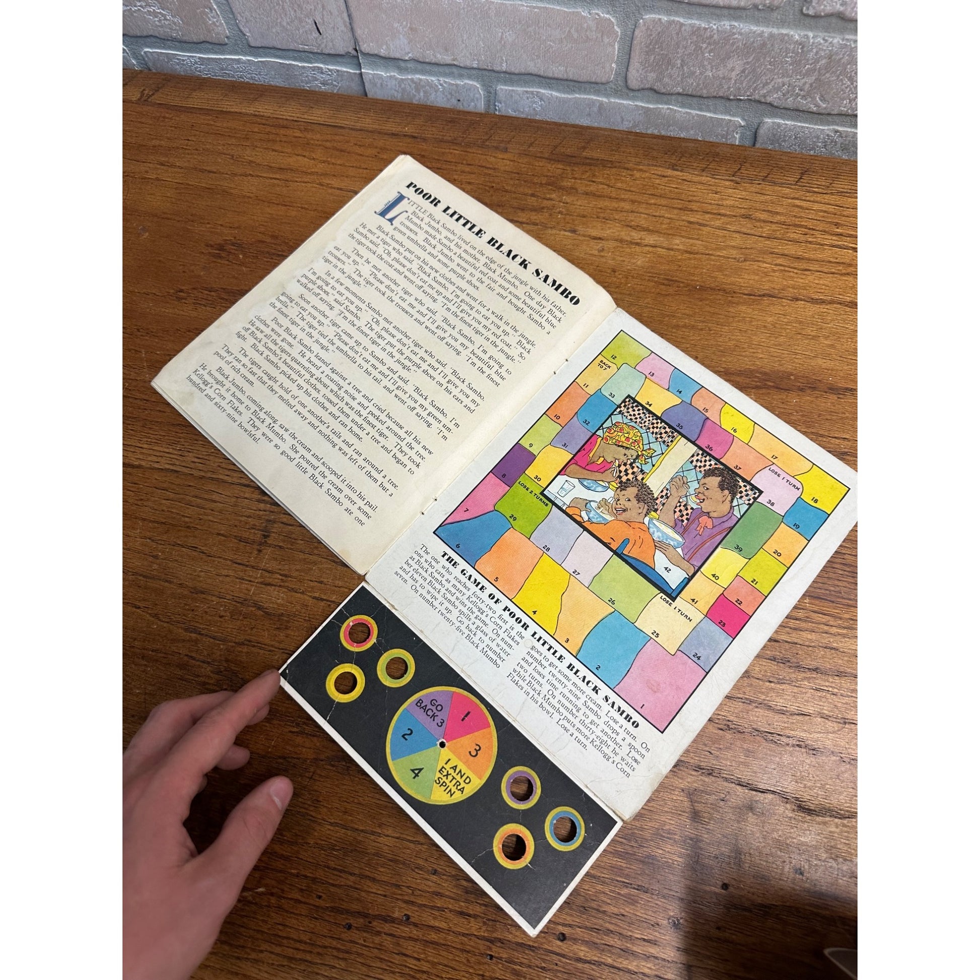 Vintage 1931 Kellogg's Story Book of Games Advertising Premium Black Sambo