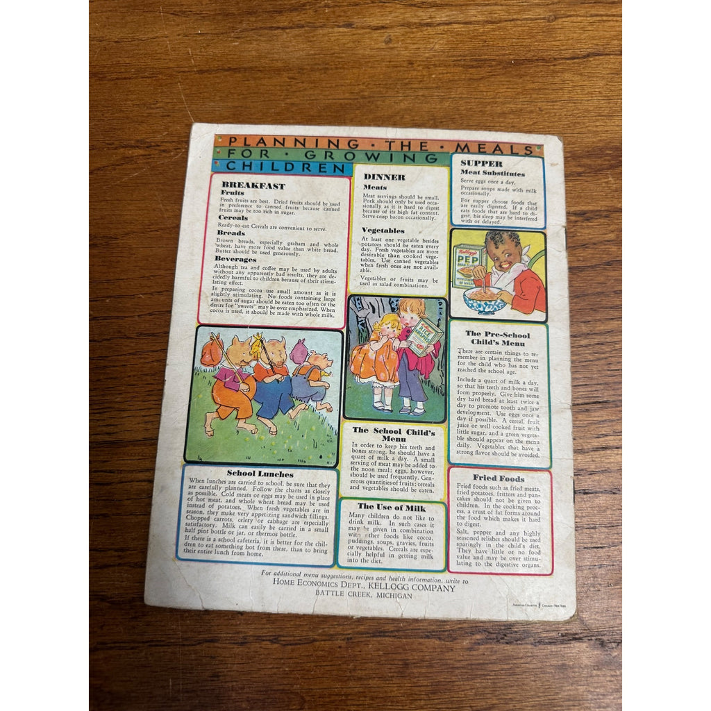 Vintage 1931 Kellogg's Story Book of Games Advertising Premium Black Sambo
