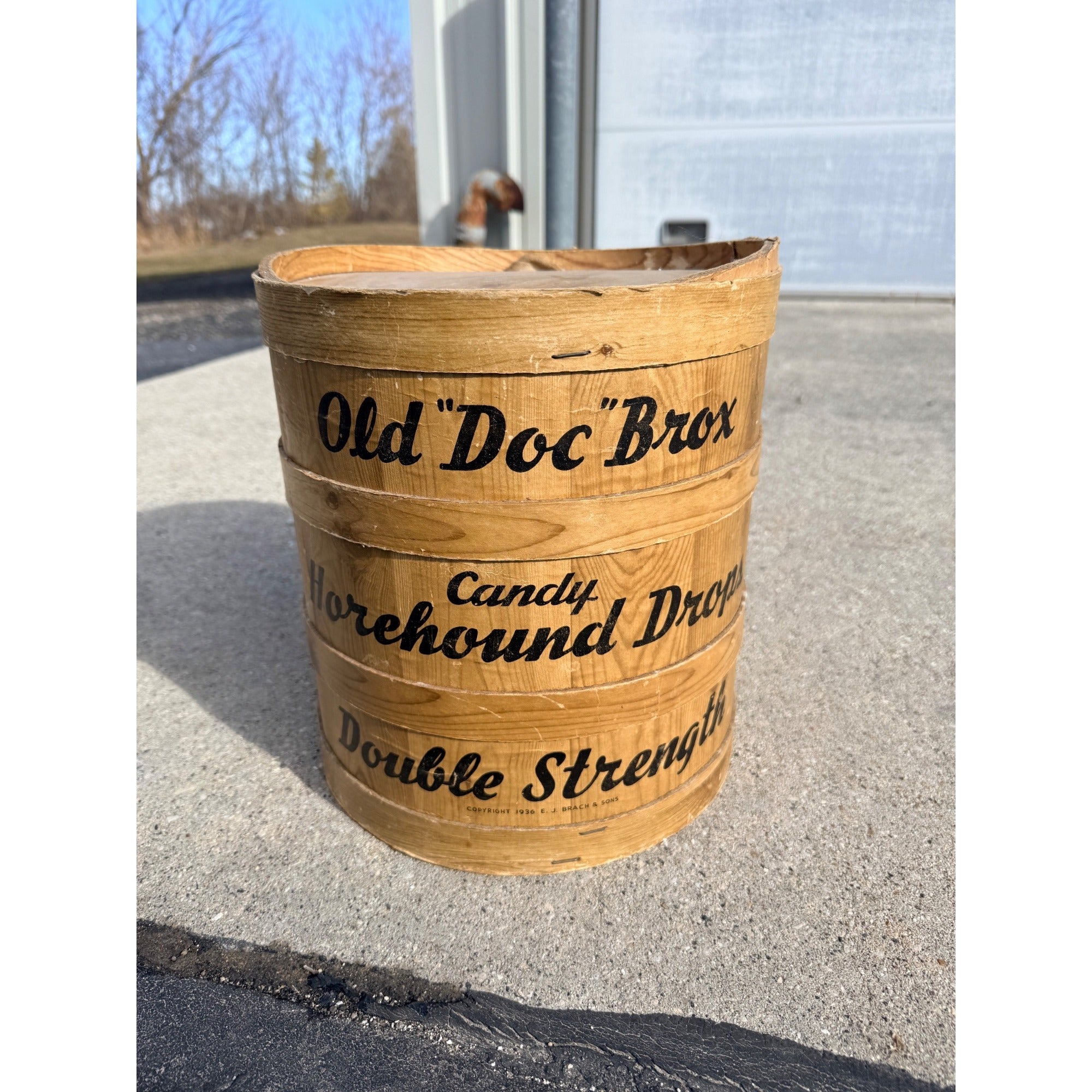 Vintage 1936 Brach and Son's Old "Doc" Brox Candy Store Display Brachs Container
