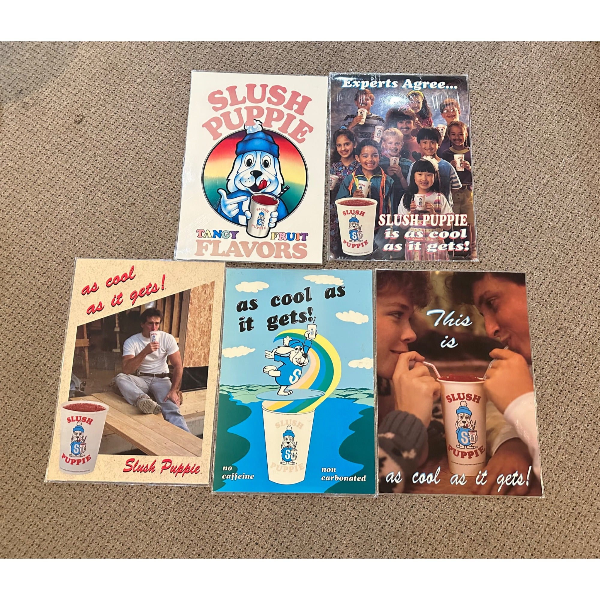 Vintage 1980s Slush Puppie Advertising Promo Posters Signs Lot (5) Retro