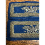 Original Rare Civil War Pair Full Colonel Officers Eagle Shoulder Boards Bullion