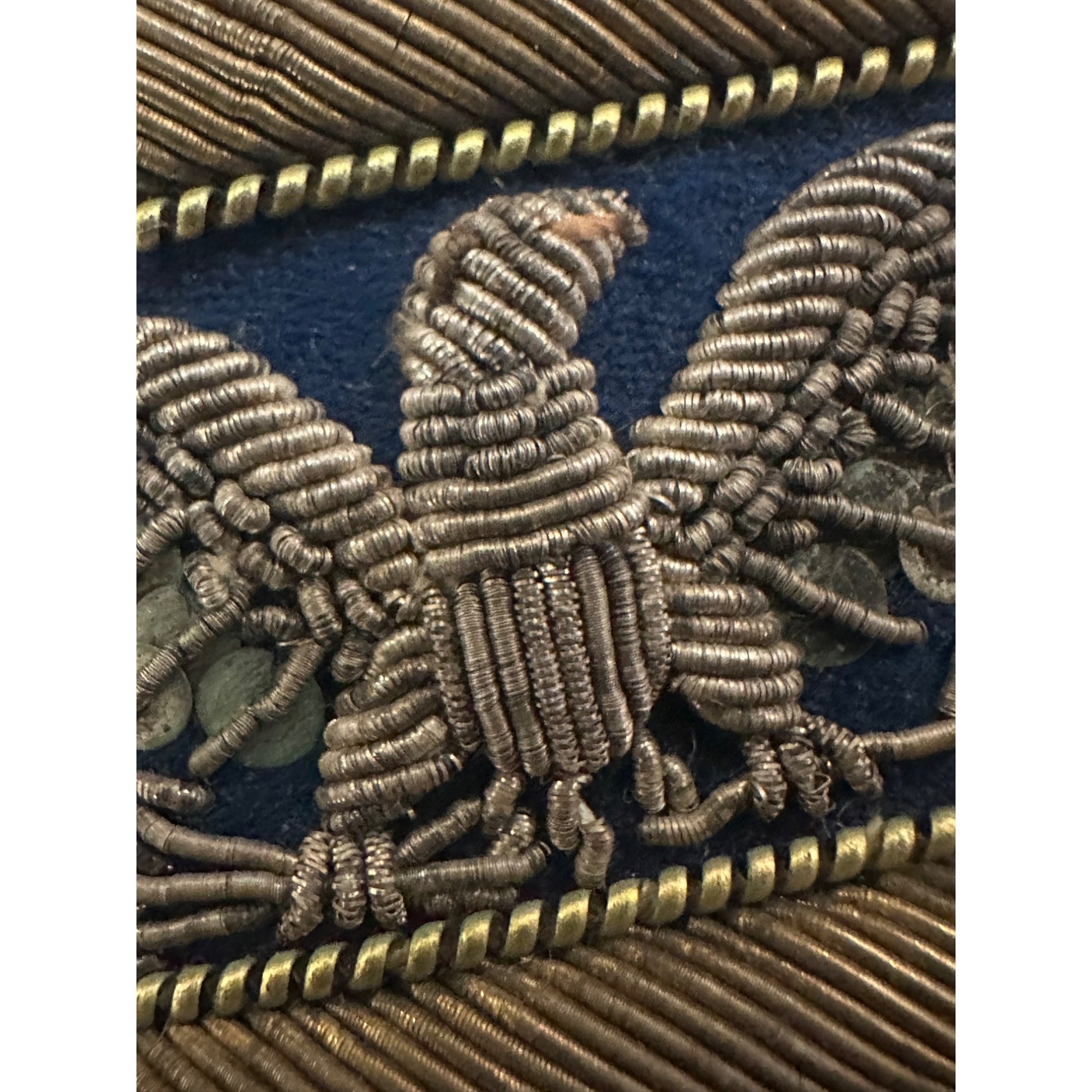 Original Rare Civil War Pair Full Colonel Officers Eagle Shoulder Boards Bullion