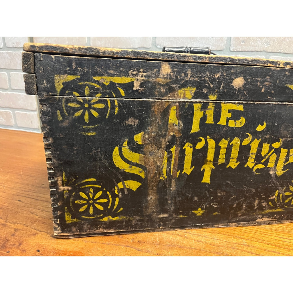 Antique Primitive 19th c. Eclipse Egg Carrier Crate Box Painted AAFA Farmhouse