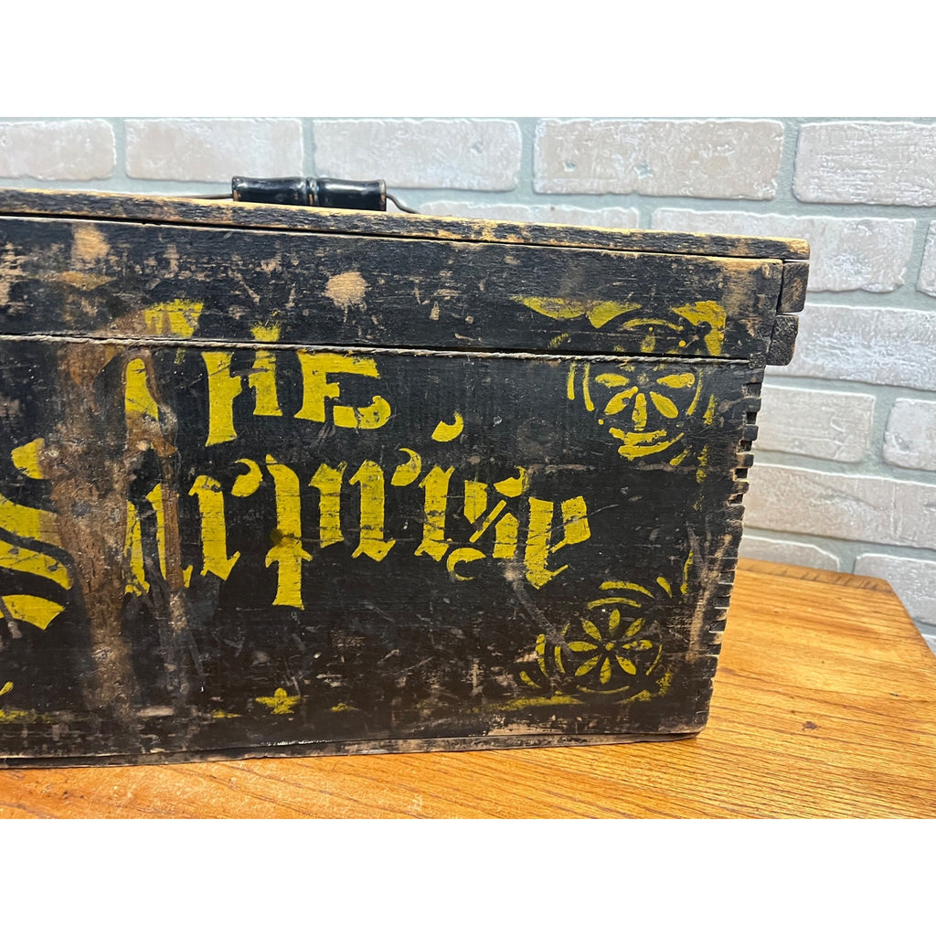 Antique Primitive 19th c. Eclipse Egg Carrier Crate Box Painted AAFA Farmhouse