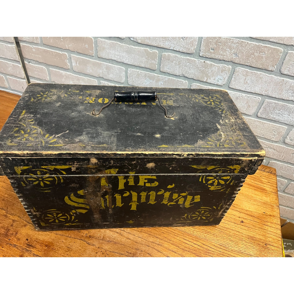 Antique Primitive 19th c. Eclipse Egg Carrier Crate Box Painted AAFA Farmhouse