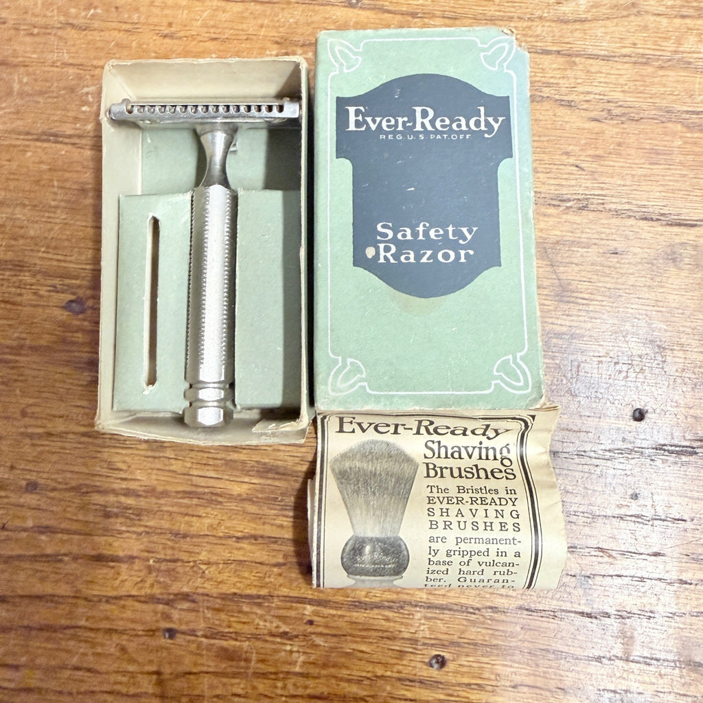 NEW OLD STOCK 1920s 1930s Ever-Ready Safety Razor Original Box & Papers