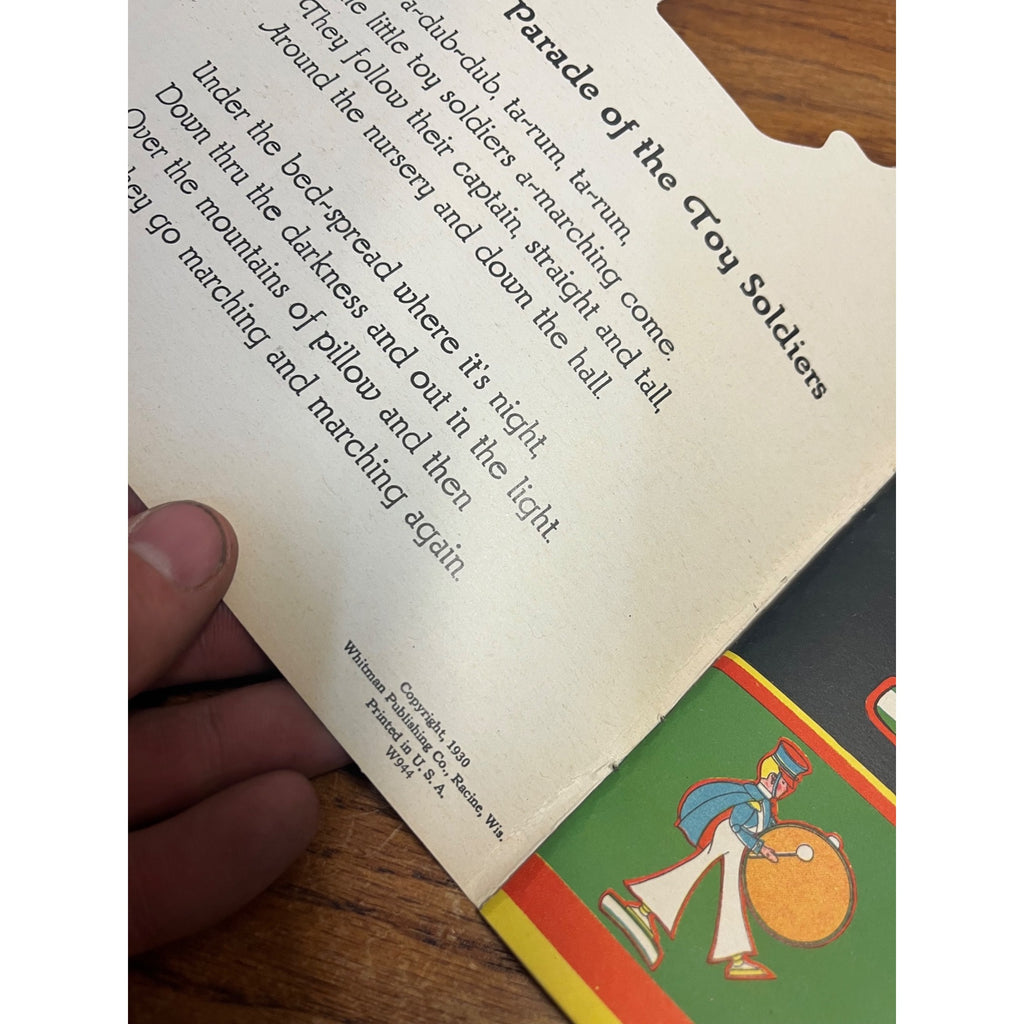 Vintage 1931 Parade of The Toy Soldiers Childrens Book Whitman Pub. Die Cut Book