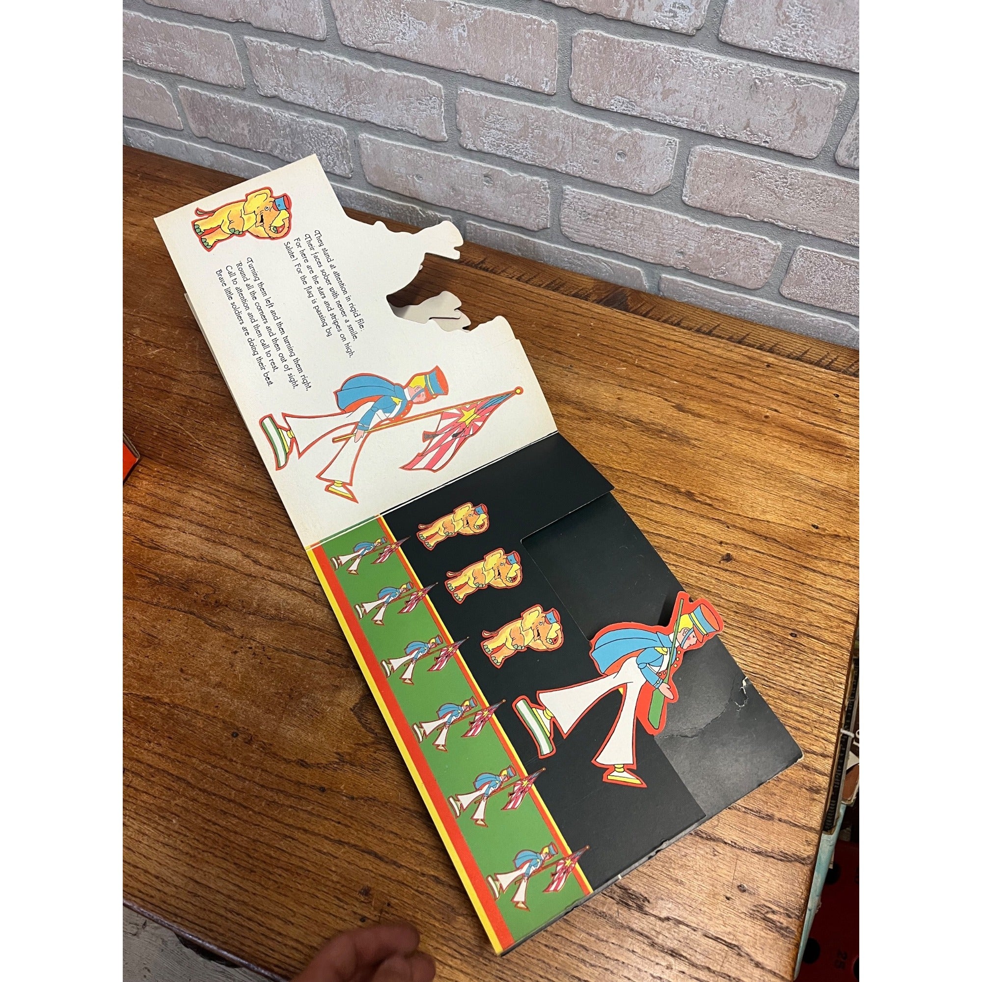 Vintage 1931 Parade of The Toy Soldiers Childrens Book Whitman Pub. Die Cut Book