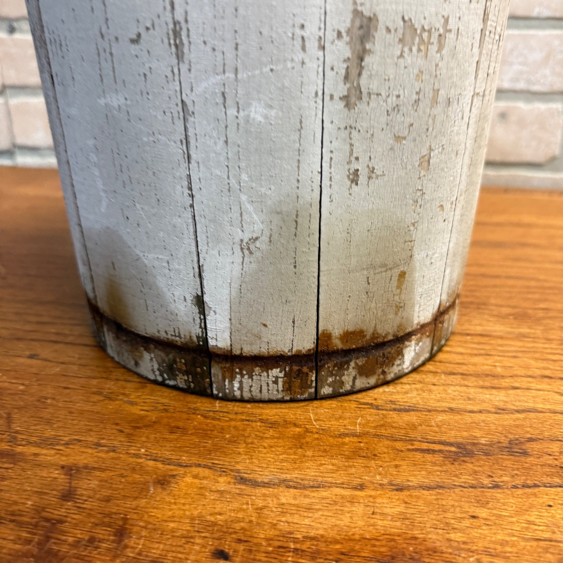 Antique Primitive Alaska Freezer Hand Crank Ice Cream Maker Farmhouse White