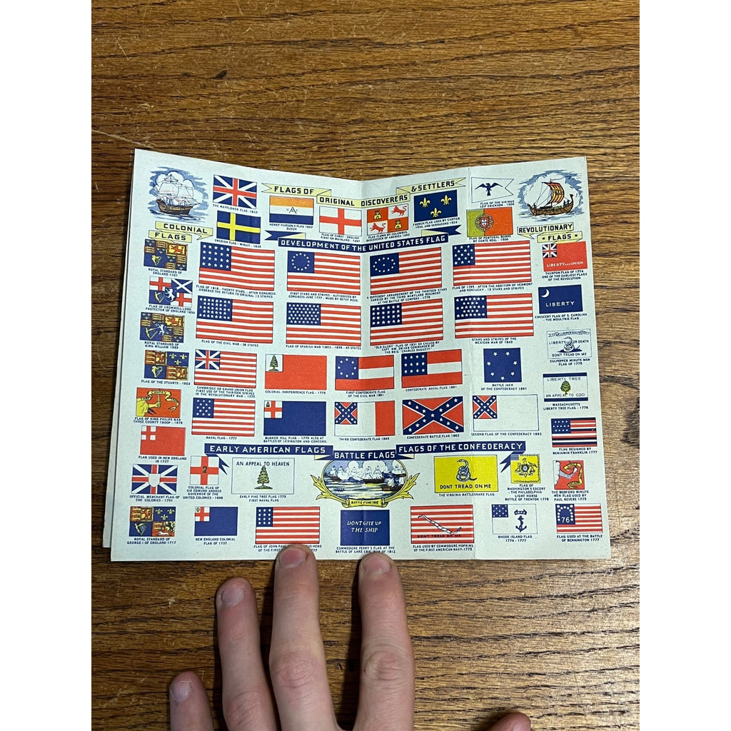 Vintage c1930s History of American Flag School Brochure Patriotic United States