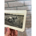 RPPC Postcard ~ Walk Behind Plow Horse Drawn Horses Farm Farmer Wisconsin