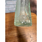 Pair Vintage Bottle Aqua Fauerbach Madison Wisconsin 7 Oz Soda Beer Aqua & Clear