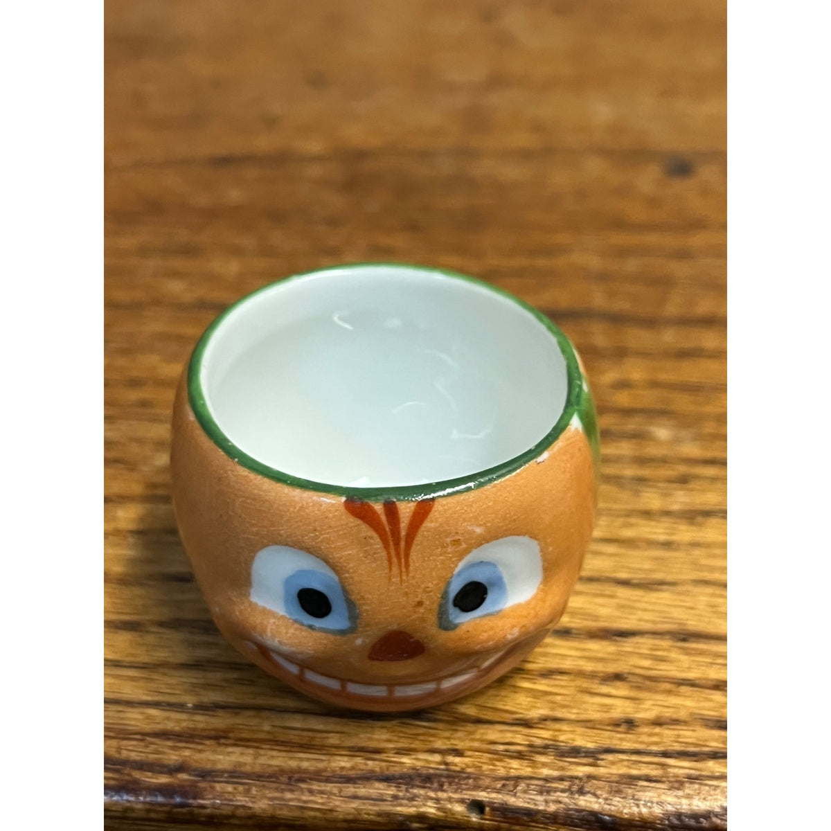 Rare Antique German Halloween Pumpkin Jack-o-Lantern Porcelain Childs Tea Cup