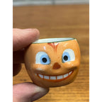 Rare Antique German Halloween Pumpkin Jack-o-Lantern Porcelain Childs Tea Cup
