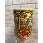 Vintage 3lb Folgers Coffee Tin Primitive Colonial Style Chicken Fruit Vegetables