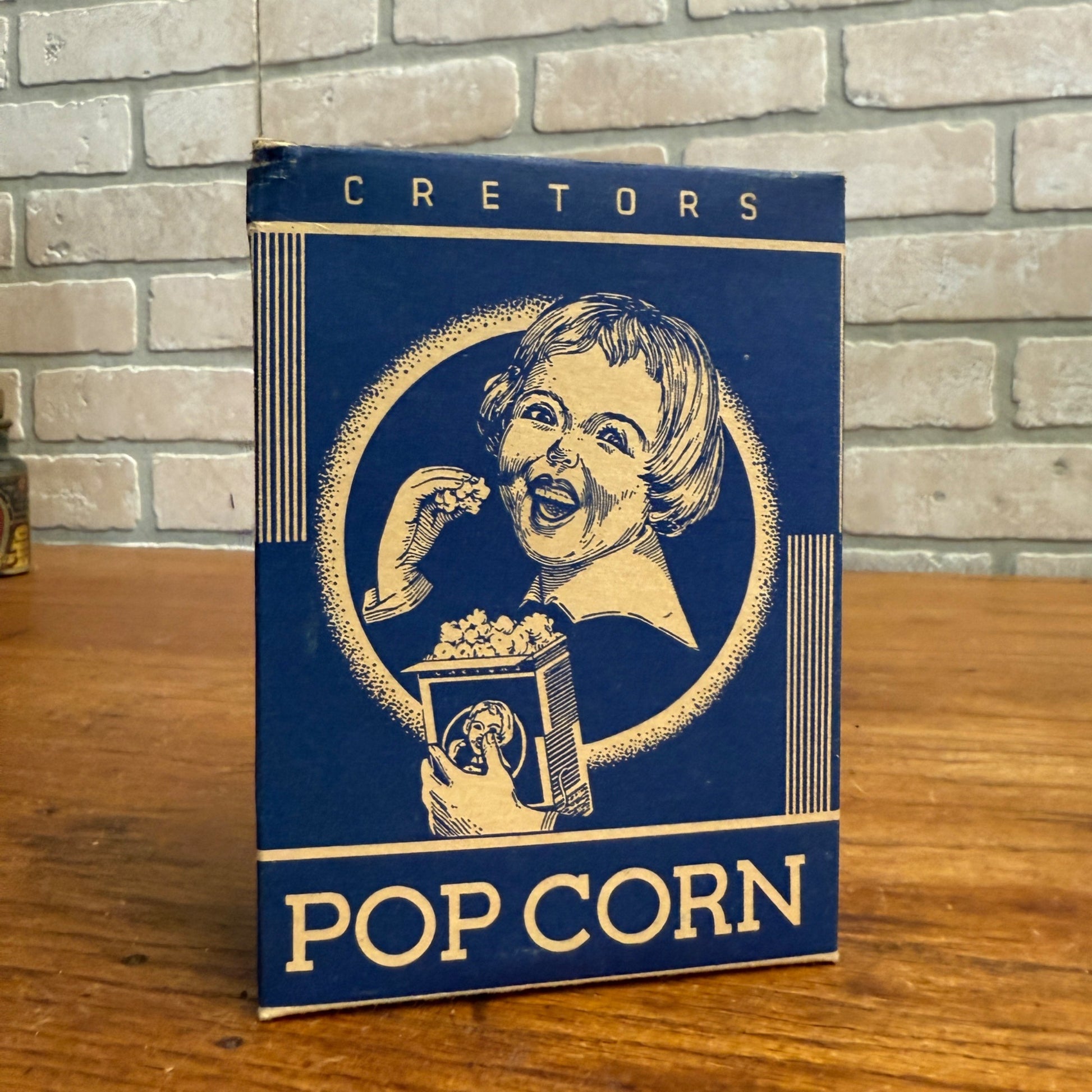 Scarce Small Cretors Popcorn Box Movie Theater Kitchen Decor