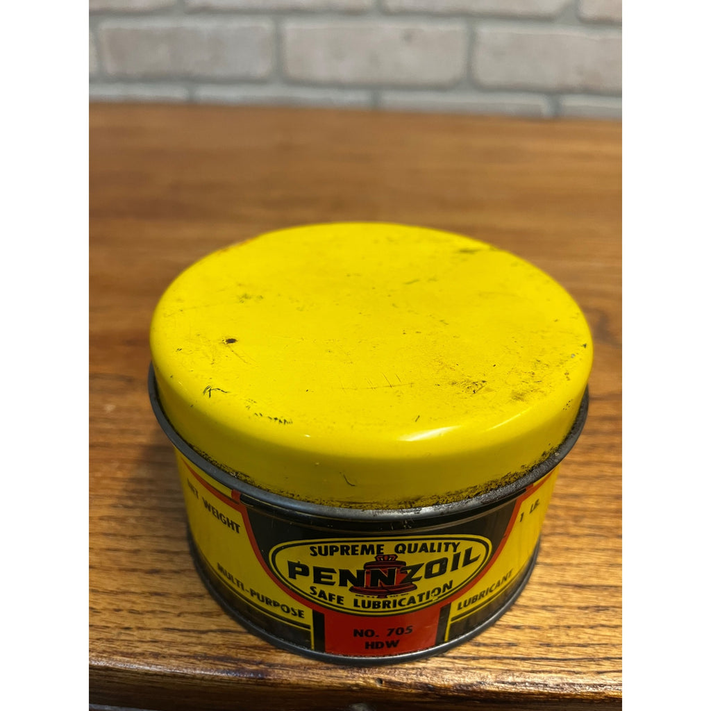 Vintage Pennzoil Multi Purpose Lubricant No. 705 Tin Garage Gas Auto Advertising