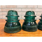 Vintage Aqua Teal Blue Hemingray No. 42 Glass Insulator Set of 4