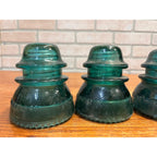 Vintage Aqua Teal Blue Hemingray No. 42 Glass Insulator Set of 4