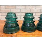 Vintage Aqua Teal Blue Hemingray No. 42 Glass Insulator Set of 4
