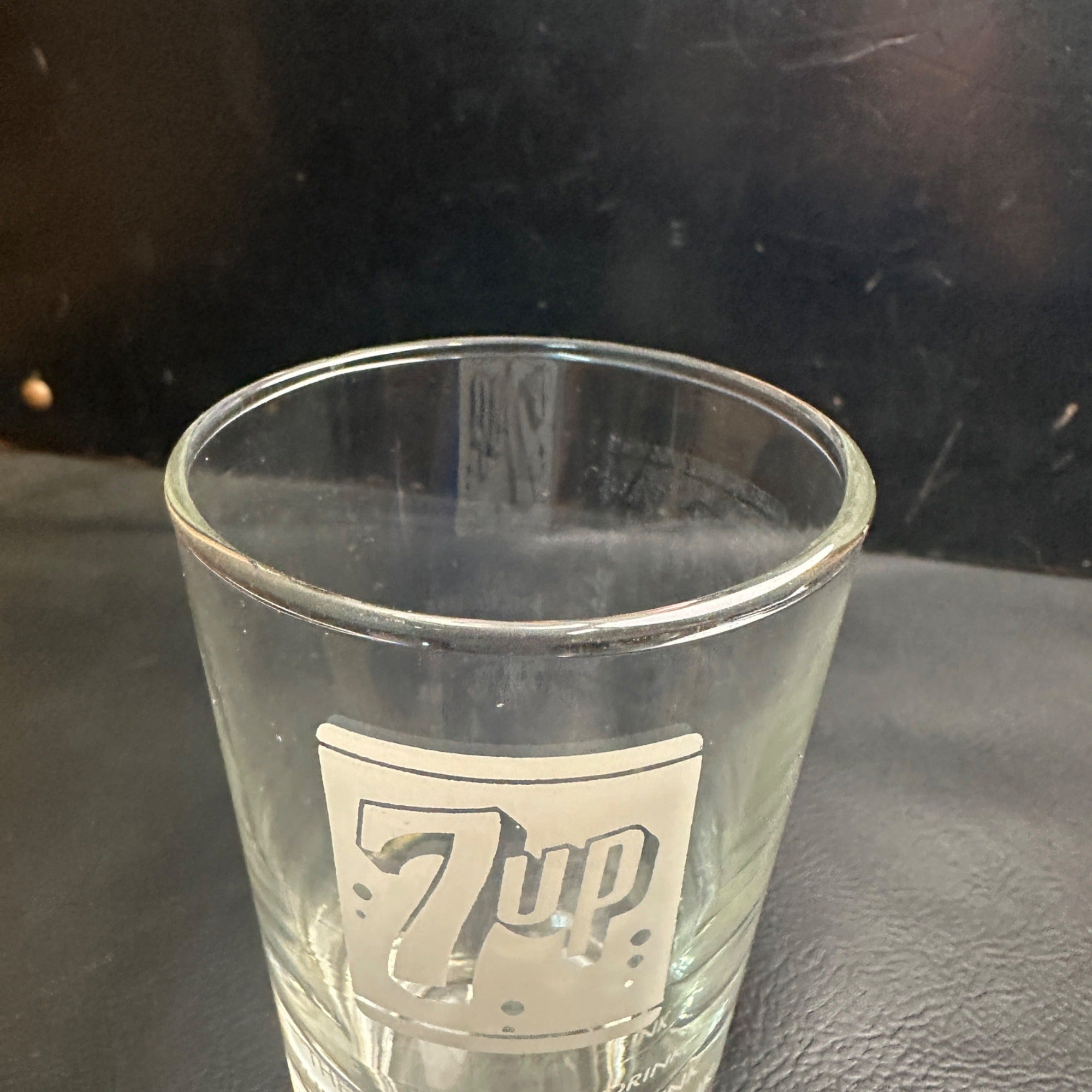 Vintage 7up  Soda Fountain Glass The 'Fresh Up" Drink Seven Up