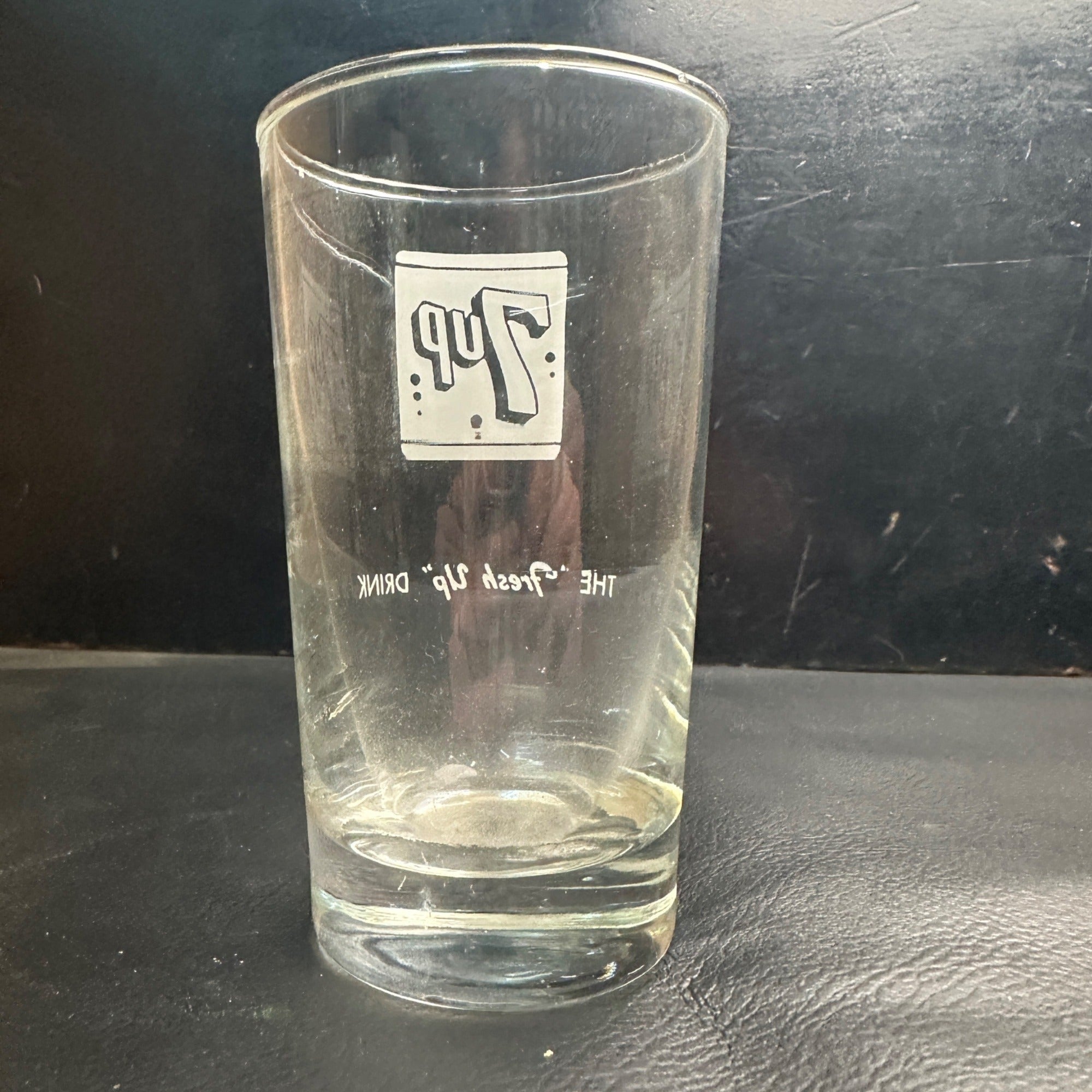 Vintage 7up  Soda Fountain Glass The 'Fresh Up" Drink Seven Up