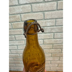 Pre-Pro 1890s Excelsior Bottling Danville Yellow Amber Beer Bottle Embossed PA