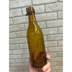 Pre-Pro 1890s Excelsior Bottling Danville Yellow Amber Beer Bottle Embossed PA