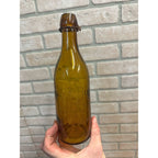 Pre-Pro 1890s Excelsior Bottling Danville Yellow Amber Beer Bottle Embossed PA