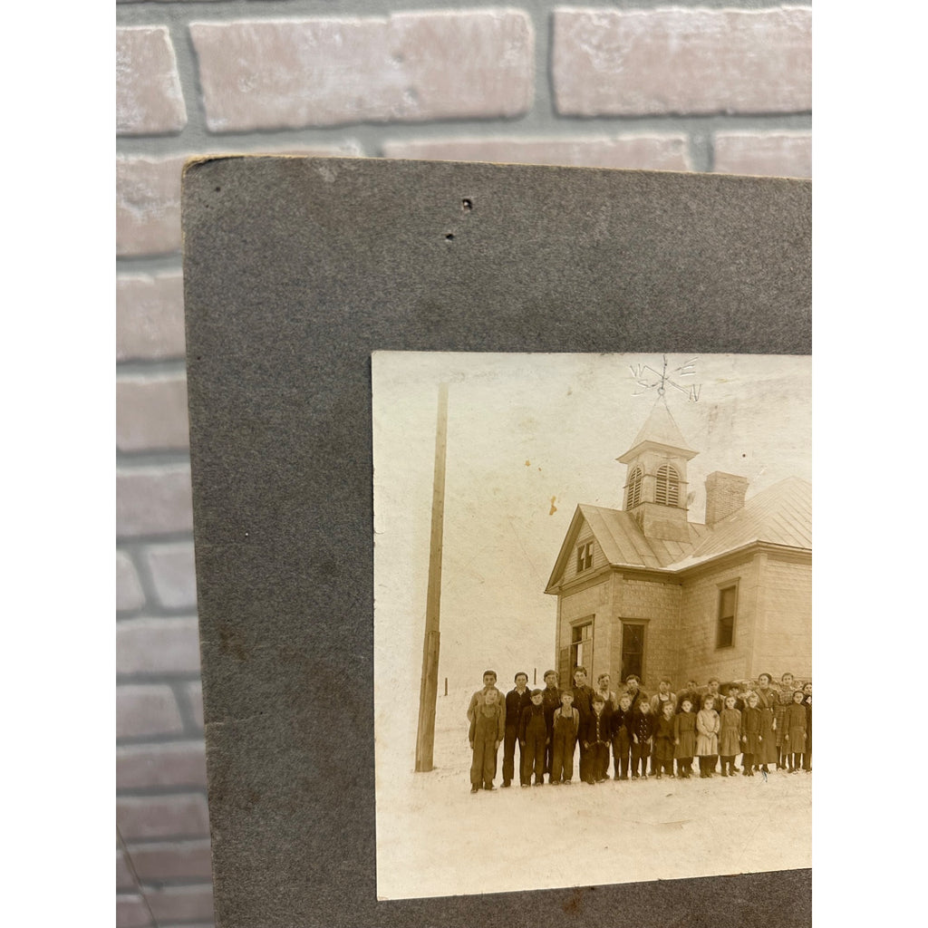 Antique c1915 Original Cabinet Card Photo Rosecrans School Manitowoc Wis Photograph