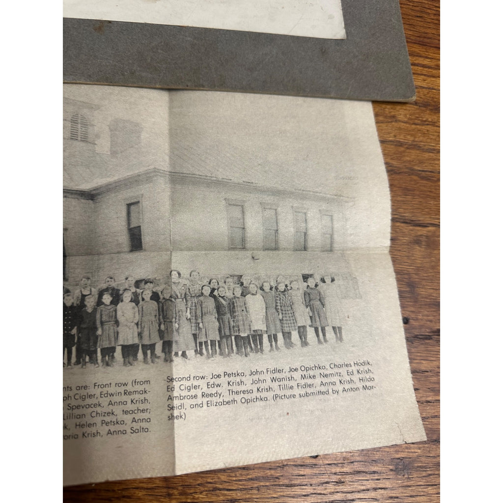 Antique c1915 Original Cabinet Card Photo Rosecrans School Manitowoc Wis Photograph