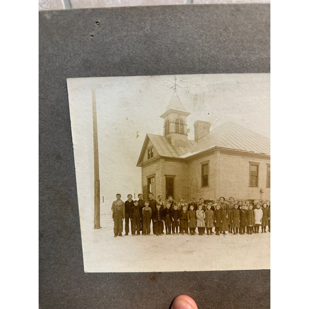 Antique c1915 Original Cabinet Card Photo Rosecrans School Manitowoc Wis Photograph
