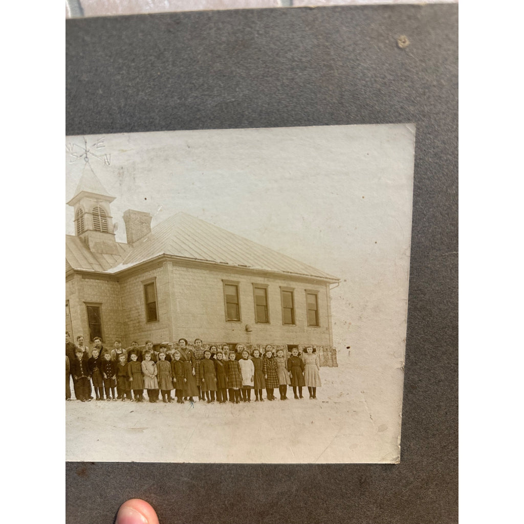 Antique c1915 Original Cabinet Card Photo Rosecrans School Manitowoc Wis Photograph