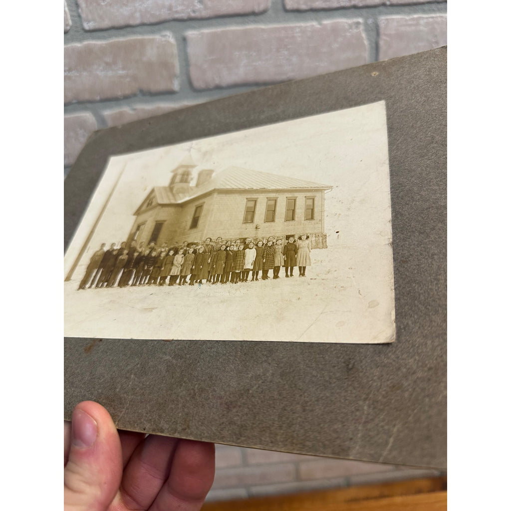 Antique c1915 Original Cabinet Card Photo Rosecrans School Manitowoc Wis Photograph