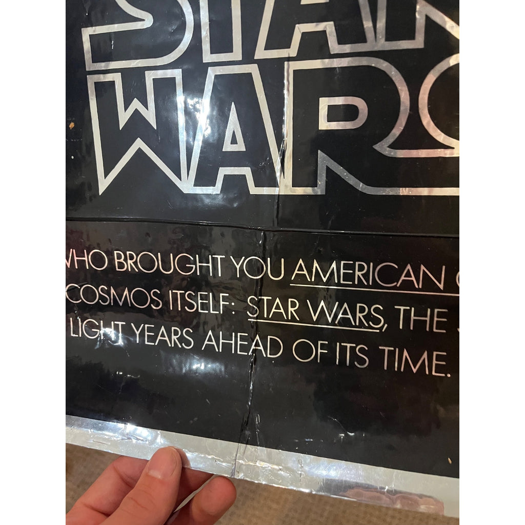 Original 1977 Star Wars Advance Teaser Movie Poster Coming To Your Galaxy Summer
