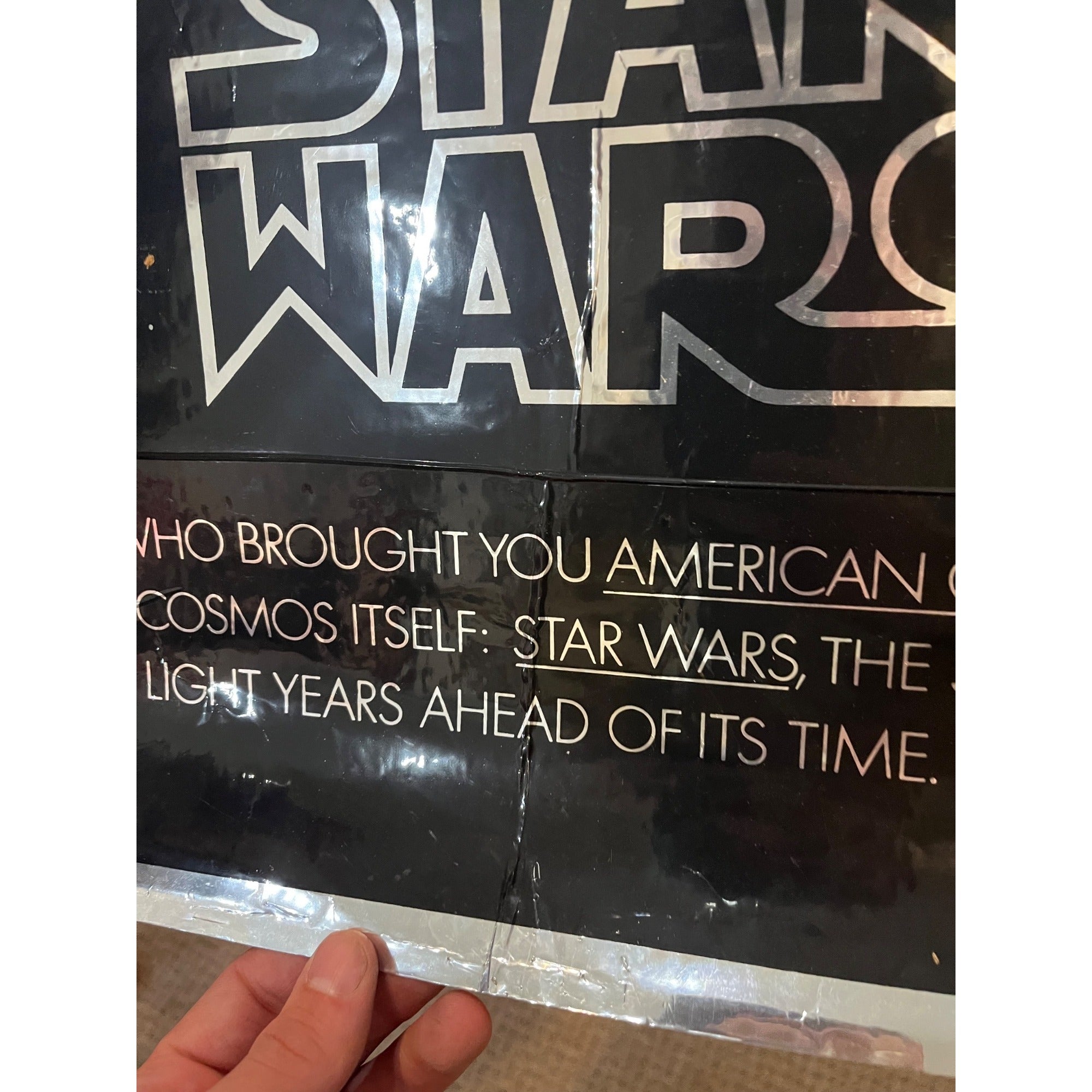 Original 1977 Star Wars Advance Teaser Movie Poster Coming To Your Galaxy Summer