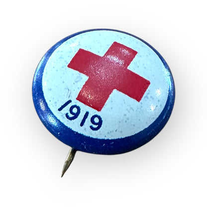 Vintage 3/4&quot; American Red Cross White 1919 Lapel Pin