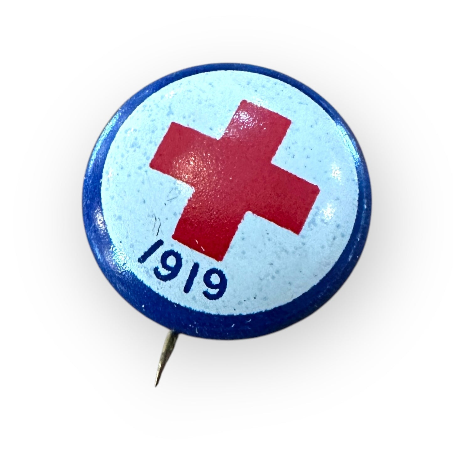 Vintage 3/4&quot; American Red Cross White 1919 Lapel Pin