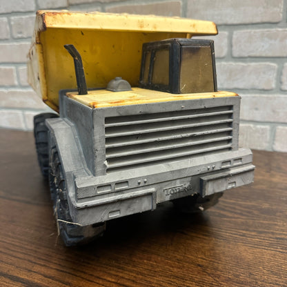 Vintage Large Tonka Dump Truck, Yellow XMB-975 Tires, Pressed Metal For parts