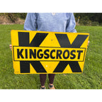 Vintage Kingscrost Double Sided Masonite Sign 18" x 30" Farm  Advertising