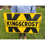 Vintage Kingscrost Double Sided Masonite Sign 18" x 30" Farm  Advertising