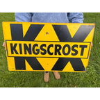 Vintage Kingscrost Double Sided Masonite Sign 18" x 30" Farm  Advertising