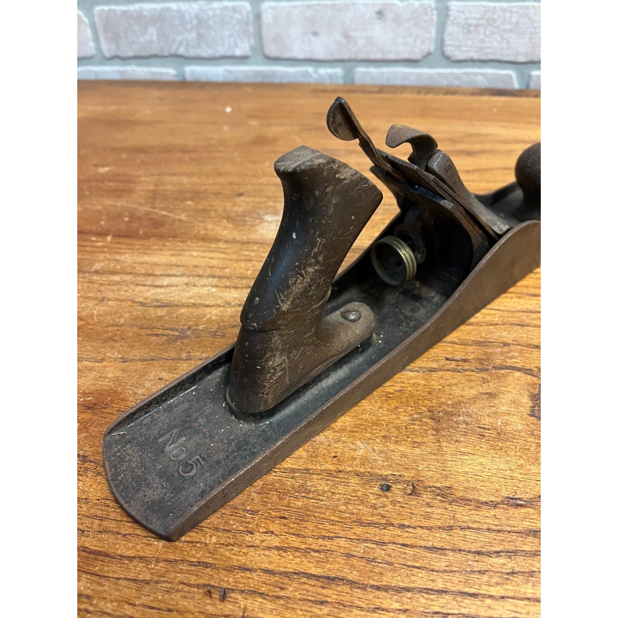 Vintage Stanley Bailey No. 5 Woodworking Smooth Bottom Plane Type 9 (1902-1907)