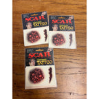 Vintage Halloween Scar Temporary Tattoo Deadstock NOS NEW M-Mark 1998