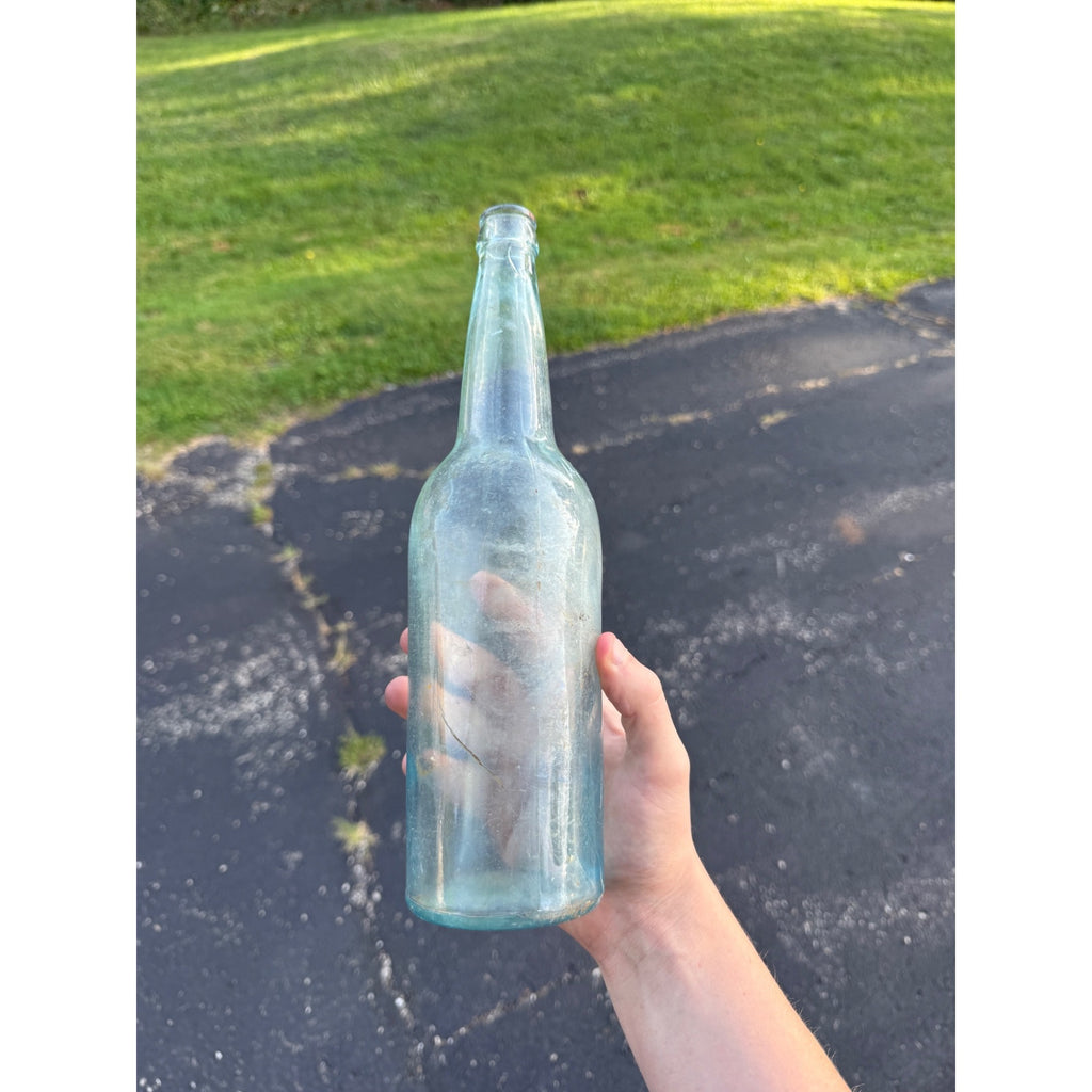 Vintage Aqua Blue KCB or K.C. & Co Emossed 11-3/4" Bottle Soda