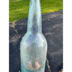 Vintage Aqua Blue KCB or K.C. & Co Emossed 11-3/4" Bottle Soda