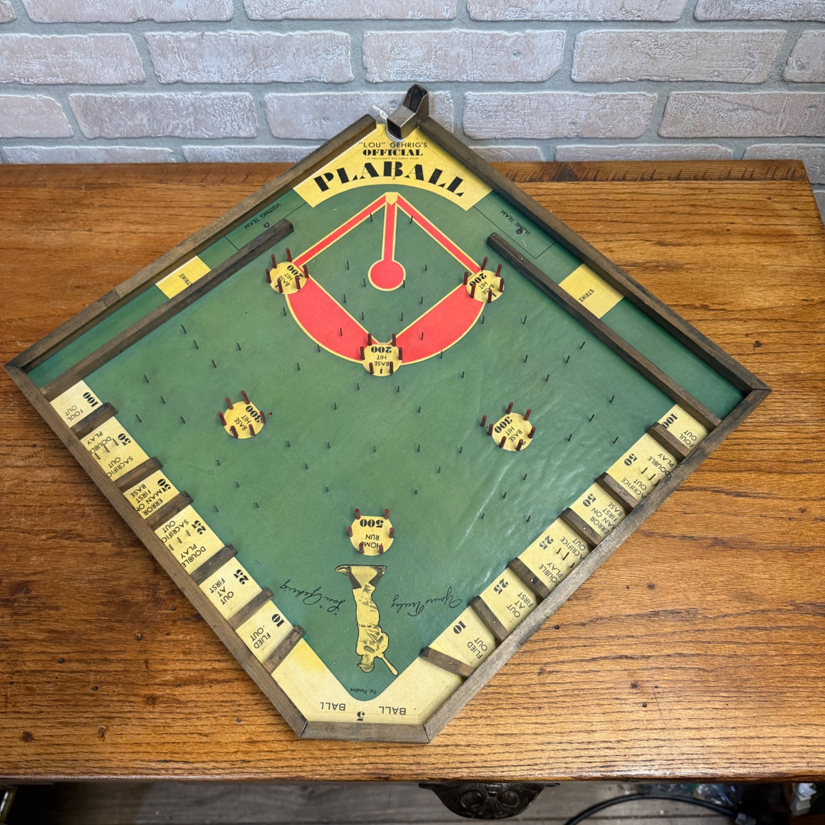 1932 Official Lou Gehrig ‘Plaball’ Baseball Game Board NY Yankees Christy Walsh