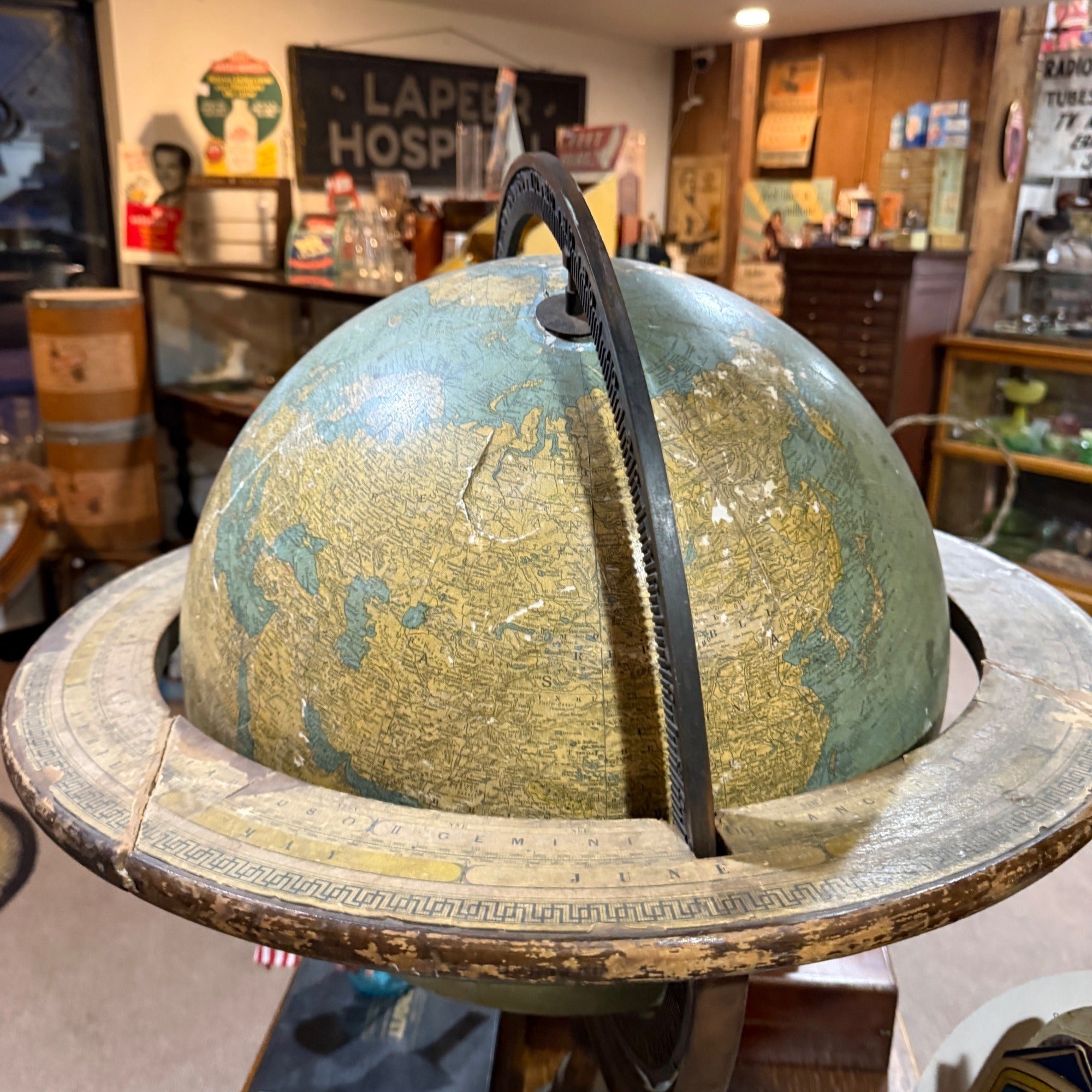 Vintage Antique Claw Footed World Globe