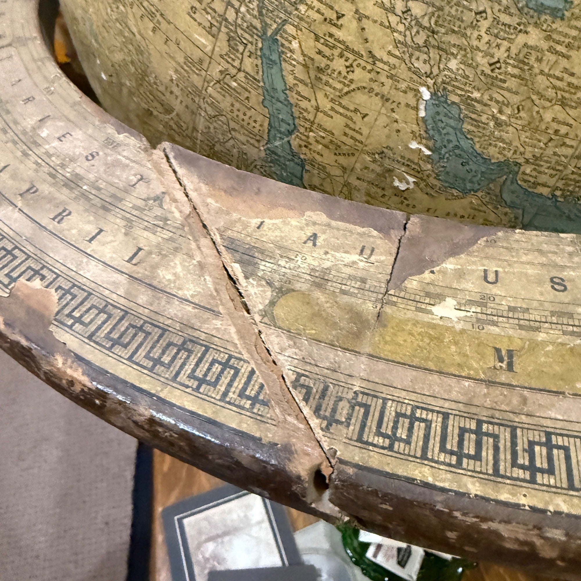 Vintage Antique Claw Footed World Globe